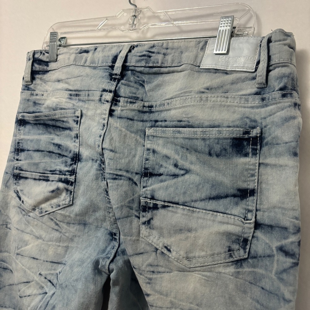 Vintage 90's Acid Wash Southpole Skinny Jeans Men's 36x30 - Picture 7 of 8
